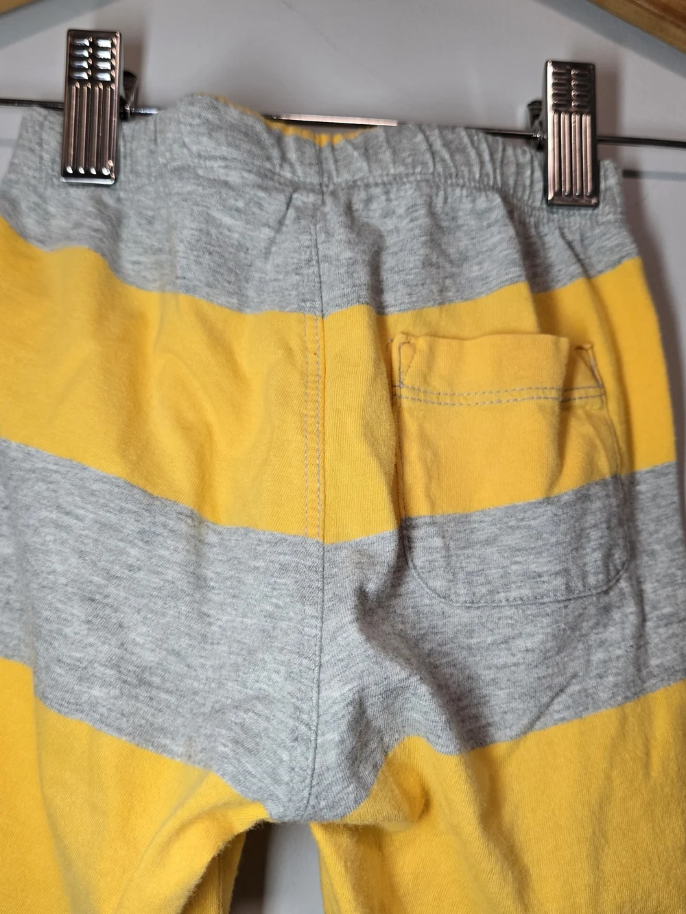 GAP Yellow & Gray Striped Jogger Pants. Soft Cotton Pants